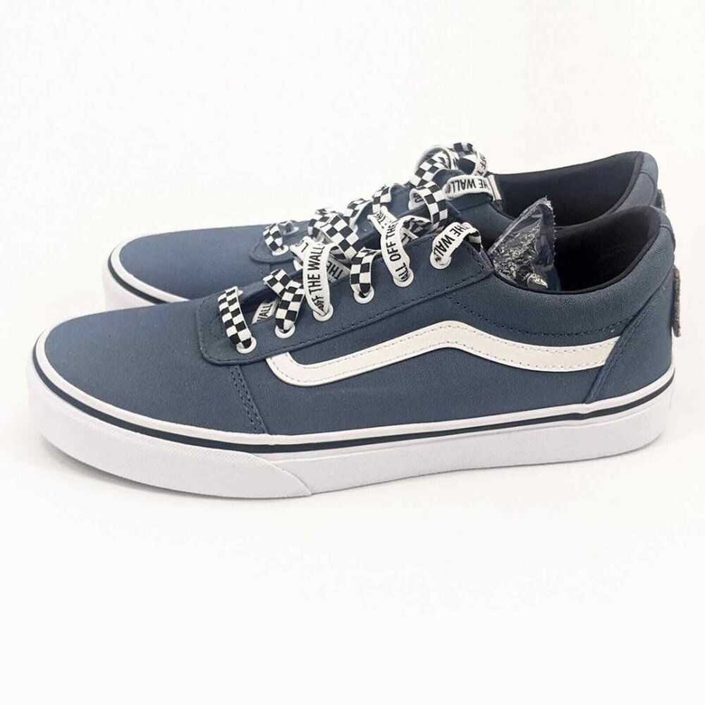 Vans Off the Wall Ward Skate Shoes Sneakers Blue Denim Size Youth 6